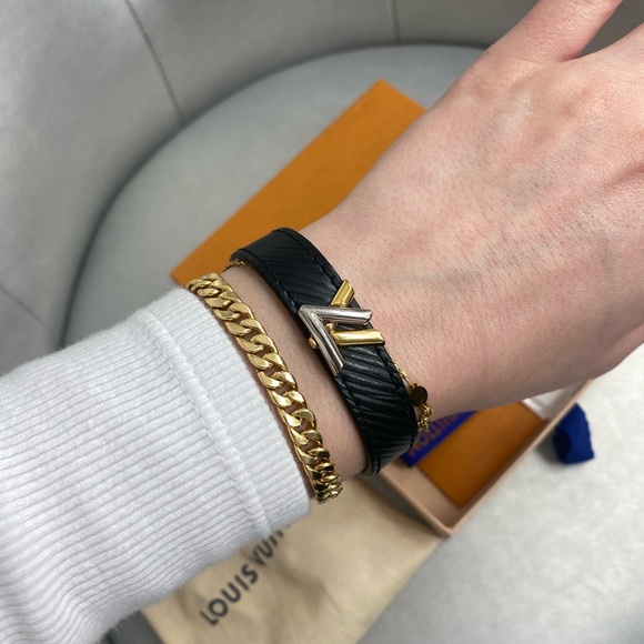 Louis vuitton LV twist epi black bracelet size 17 - Picture 5 of 7